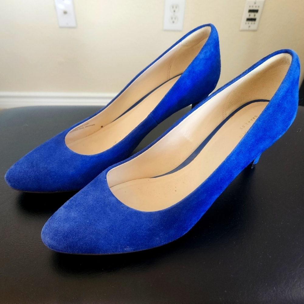 Cole Haan Blue Suede Heels